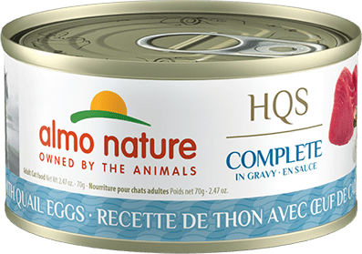 Almo Nature HQS Complete Tuna Recipe With Quail Eggs In Gravy